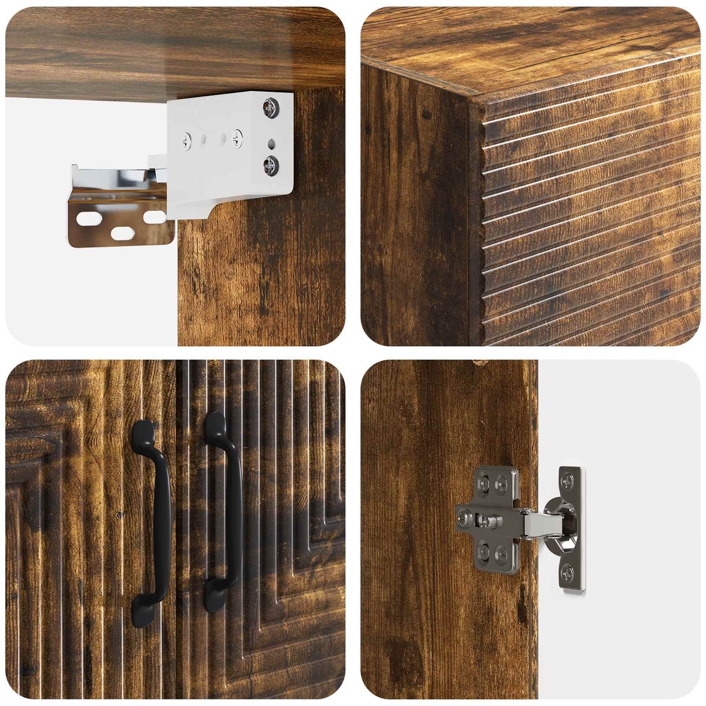 Mobiletto a muro Rovere Fumo 66 x 34,5 x 90 cm | homemem39