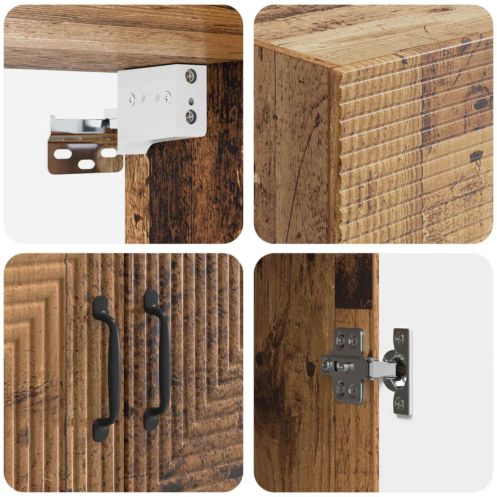 Mobiletto a muro Legno antico 66 x 34,5 x 90 cm | homemem39