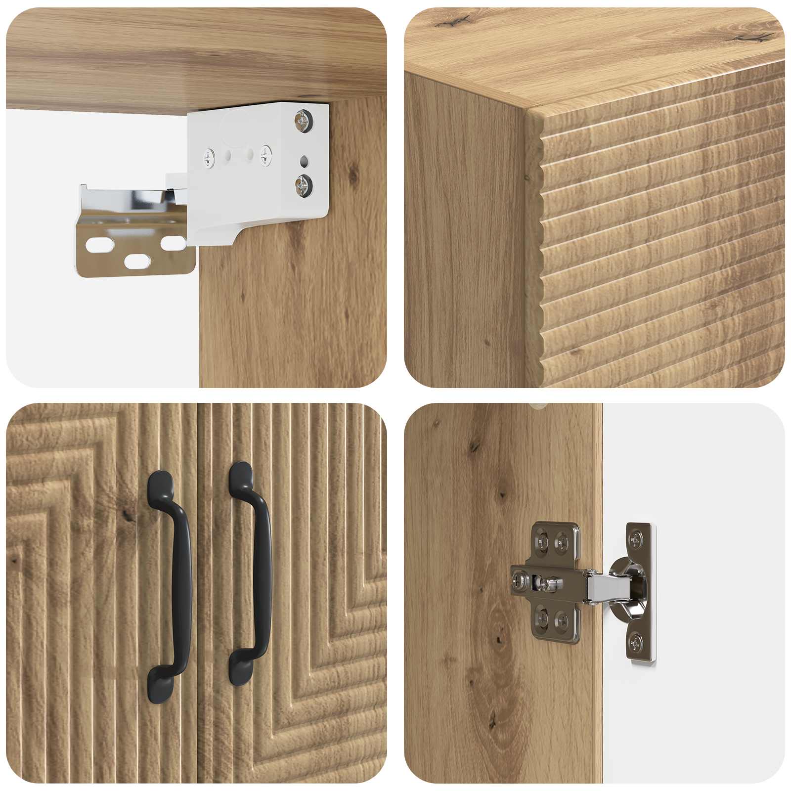 Mobiletto a muro Rovere Artigianale 66 x 34,5 x 90 cm | homemem39