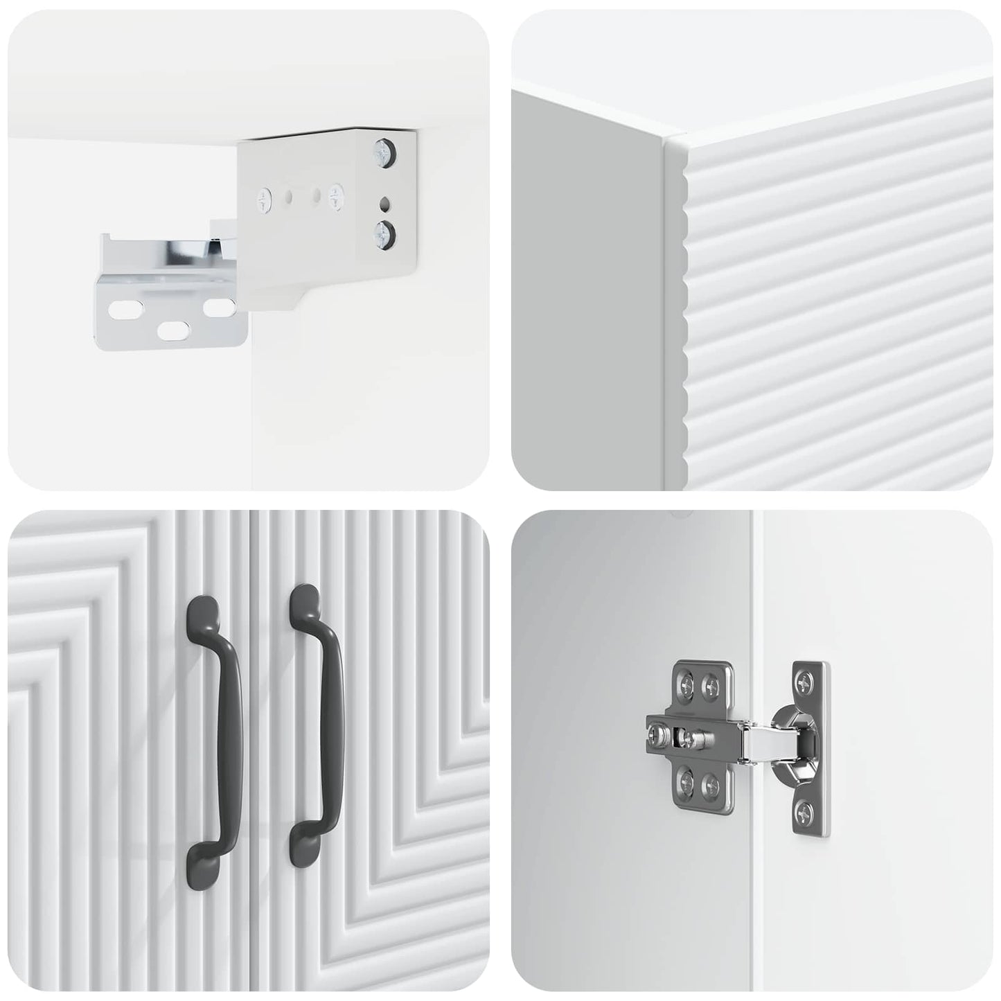Mobiletto a muro Bianco 59 x 31 x 60 cm Legno ingegnerizzato | homemem39