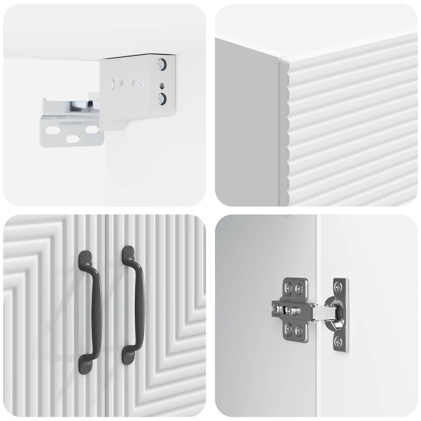 Mobiletto a muro Bianco 59 x 31 x 60 cm Legno ingegnerizzato | homemem39