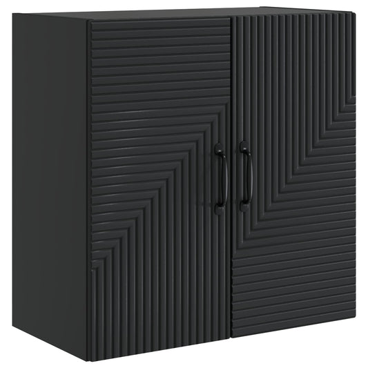 Mobiletto a muro Nero 59 x 31 x 60 cm Legno ingegnerizzato | homemem39