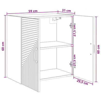 Mobiletto a muro Bianco Lucido 59 x 31 x 60 cm | homemem39