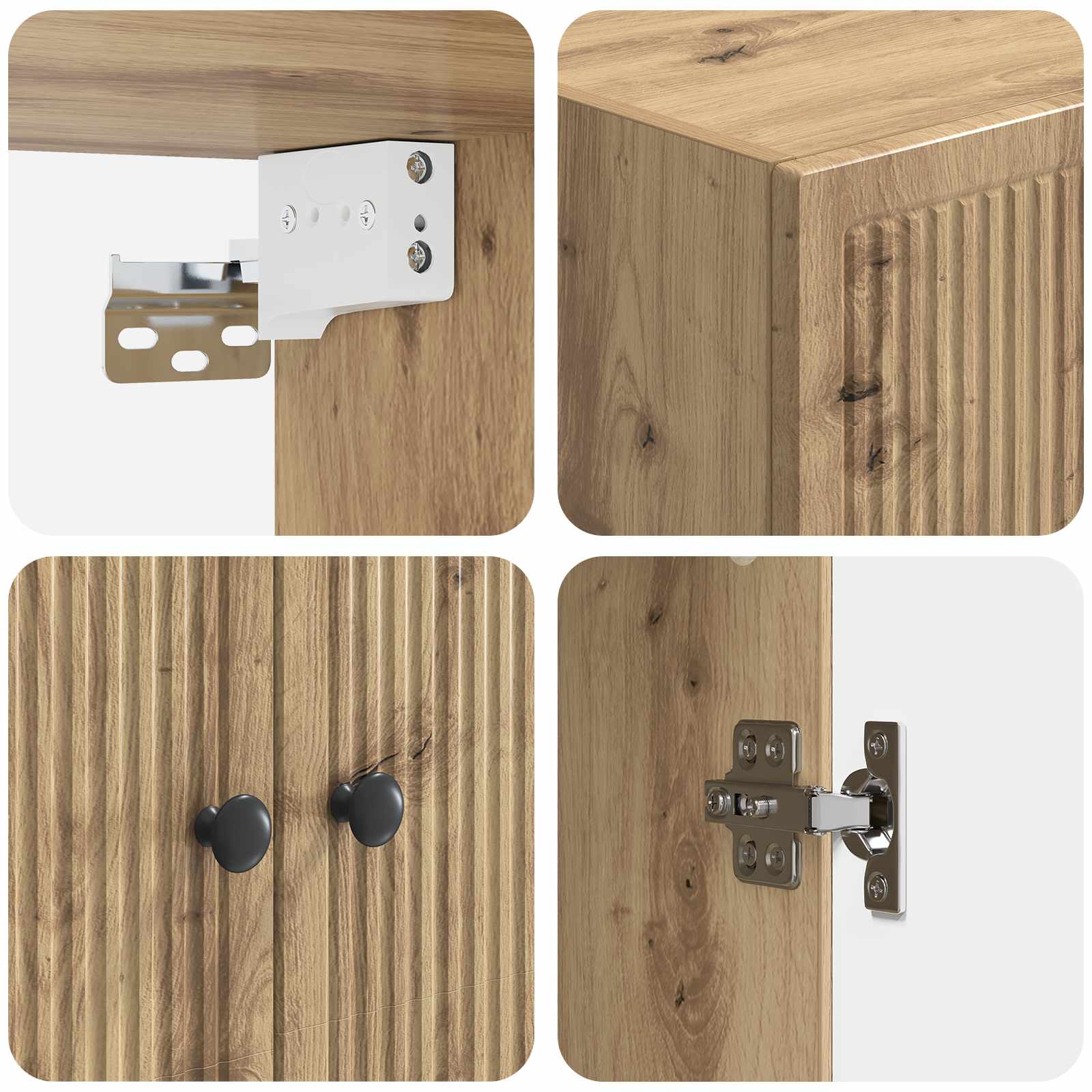 Mobiletto a muro Rovere Artigianale 59 x 31 x 60 cm | homemem39