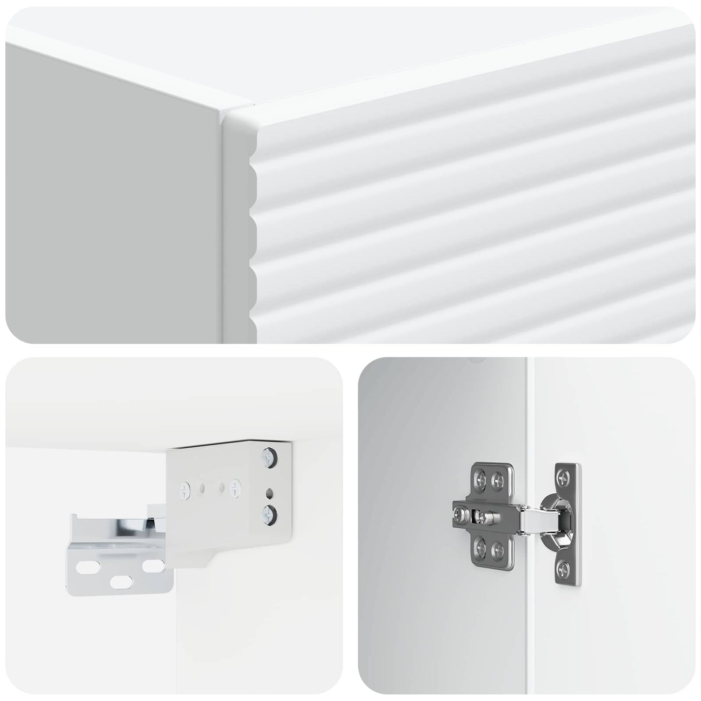 Mobiletto a muro Bianco 33 x 34,5 x 90 cm Legno ingegnerizzato | homemem39