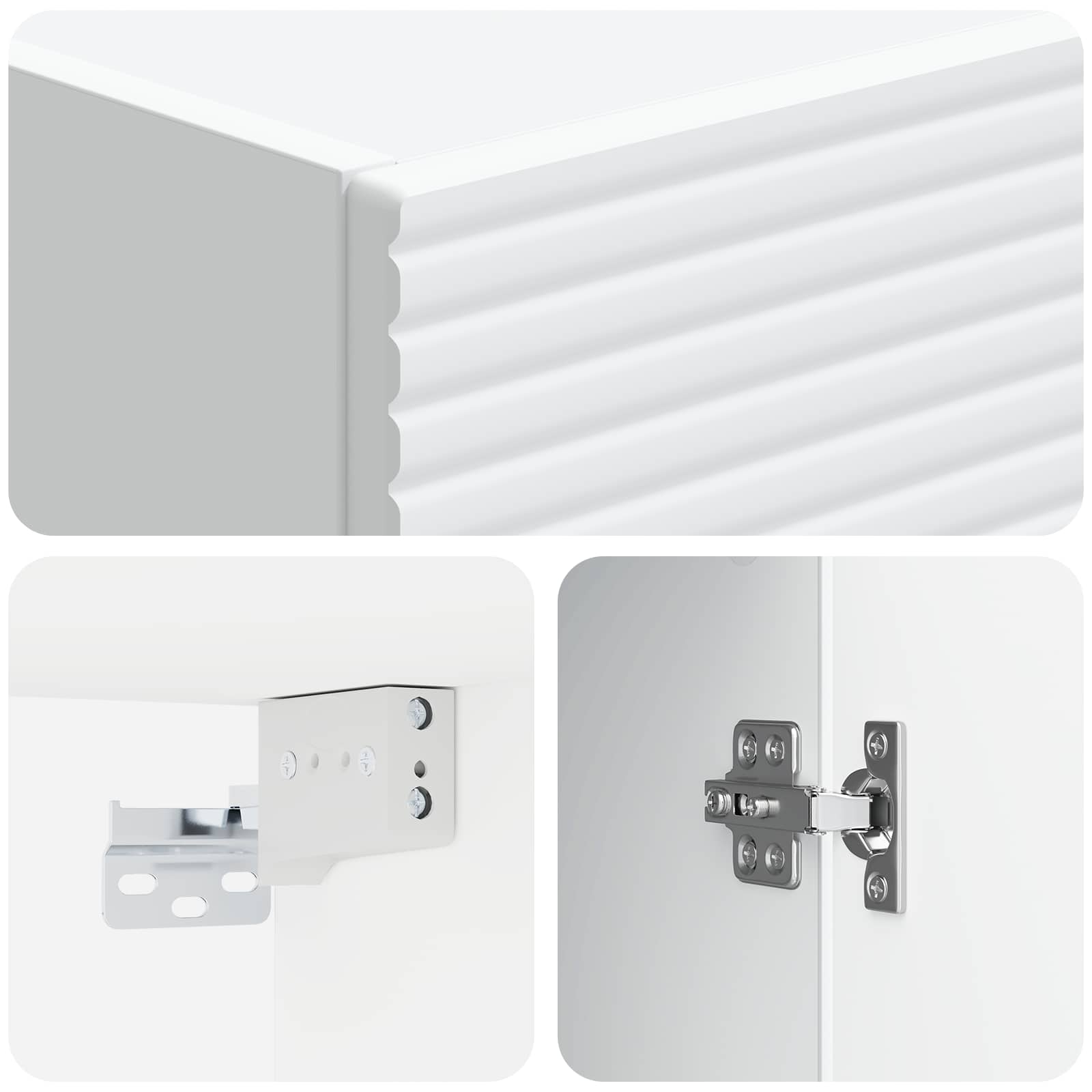 Mobiletto a muro Bianco 33 x 34,5 x 90 cm Legno ingegnerizzato | homemem39