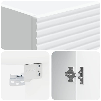 Mobiletto a muro Bianco 33 x 34,5 x 90 cm Legno ingegnerizzato | homemem39