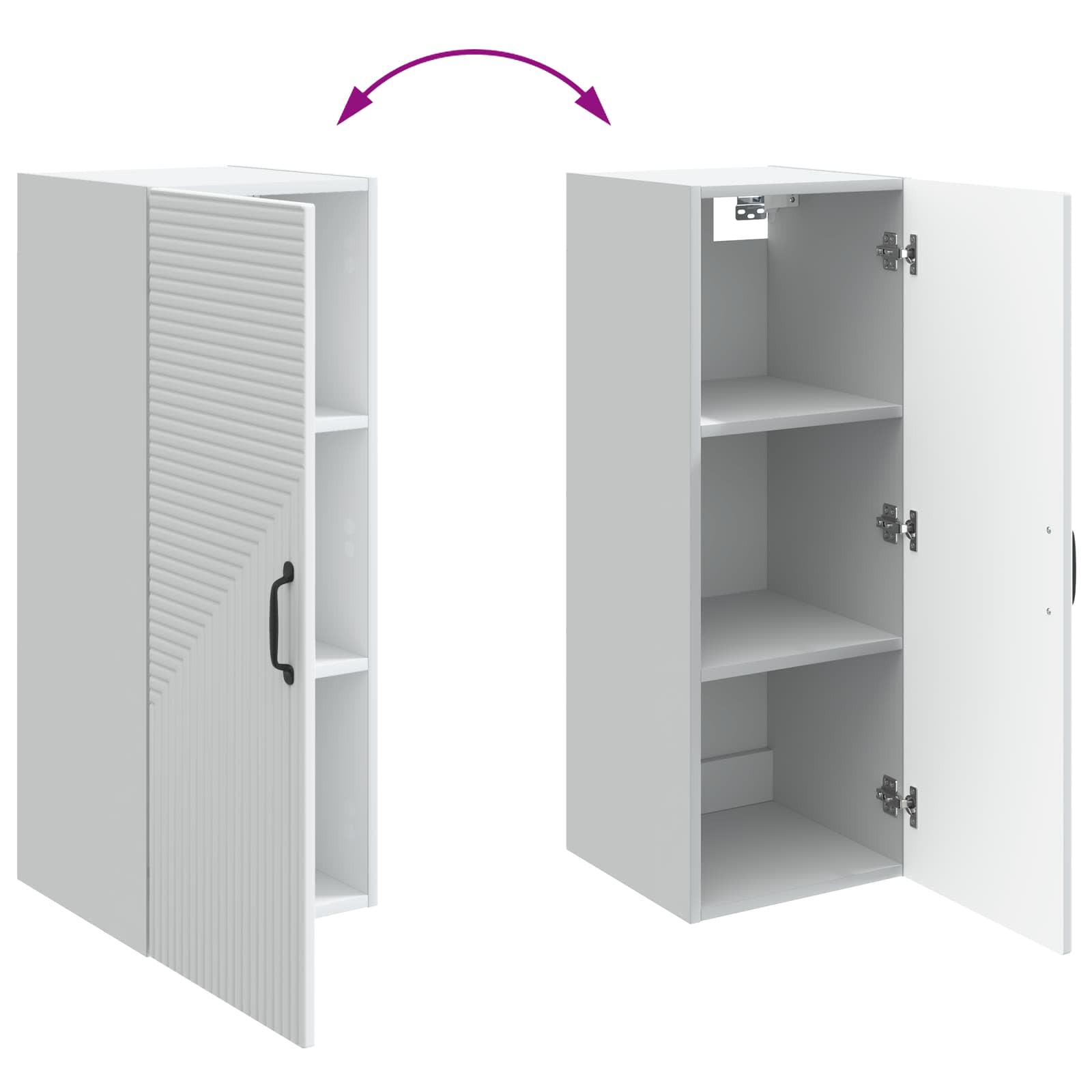 Mobiletto a muro Bianco 33 x 34,5 x 90 cm Legno ingegnerizzato | homemem39