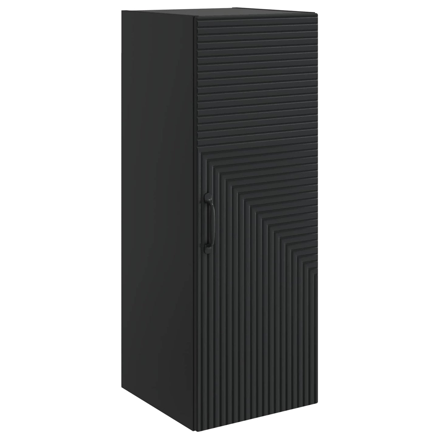 Mobiletto a muro Nero 33 x 34,5 x 90 cm Legno ingegnerizzato | homemem39