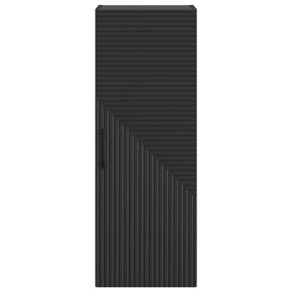 Mobiletto a muro Nero 33 x 34,5 x 90 cm Legno ingegnerizzato | homemem39