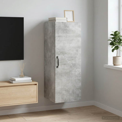 Mobiletto a muro Grigio Cemento 33 x 34,5 x 90 cm | homemem39