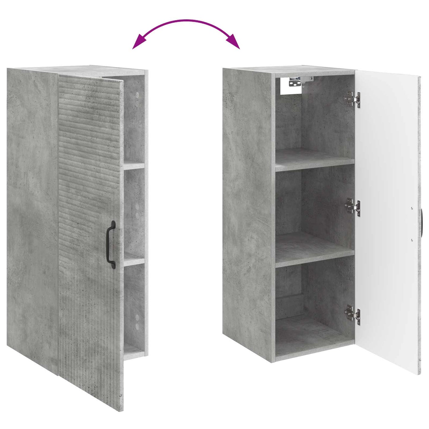 Mobiletto a muro Grigio Cemento 33 x 34,5 x 90 cm | homemem39