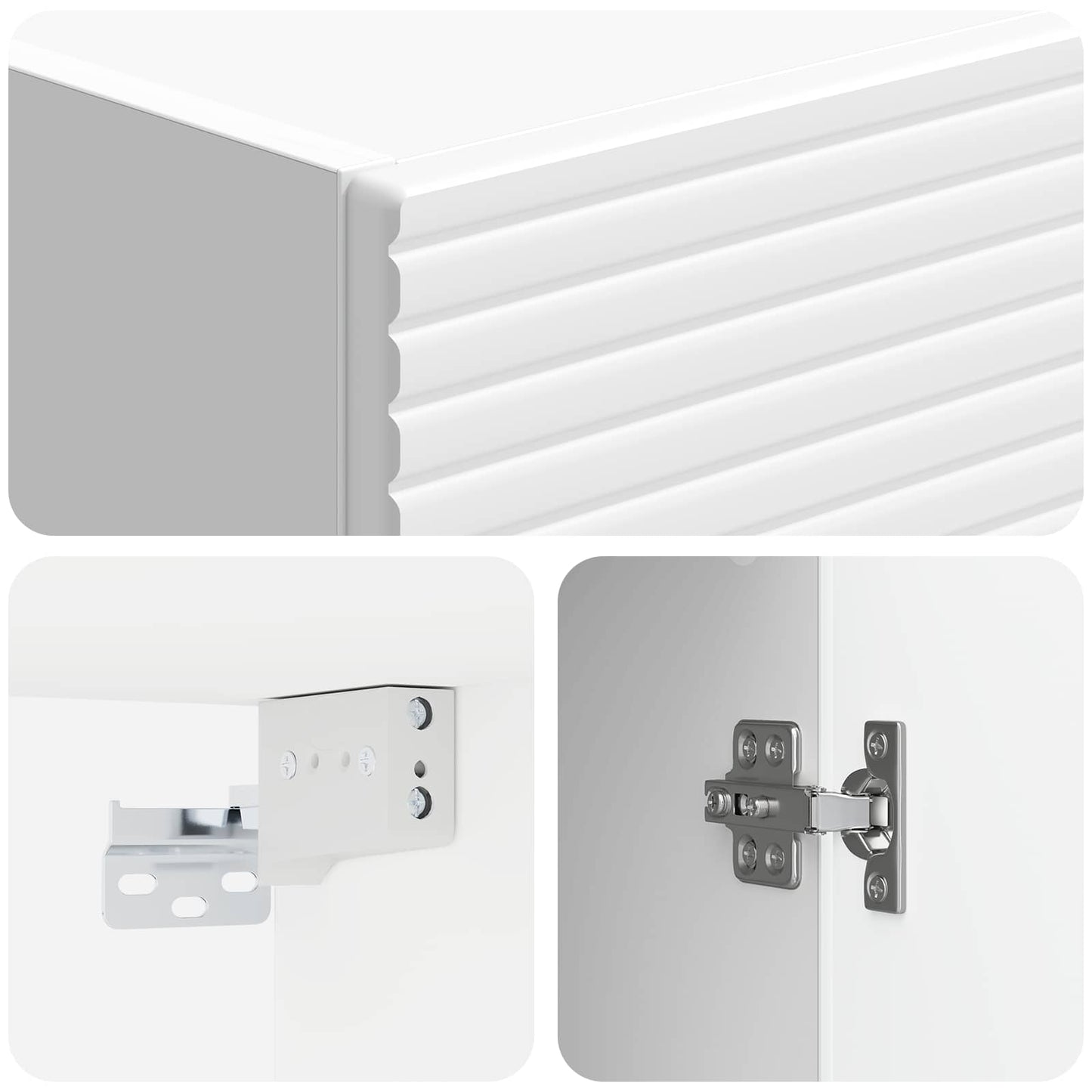 Mobiletto a muro Bianco Lucido 33 x 34,5 x 90 cm | homemem39