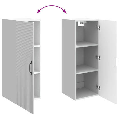 Mobiletto a muro Bianco Lucido 33 x 34,5 x 90 cm | homemem39