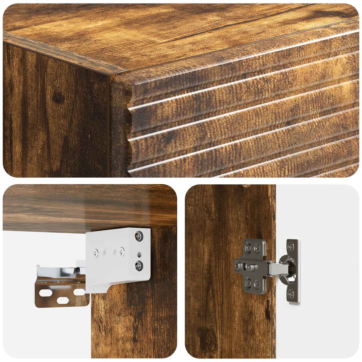 Mobiletto a muro Rovere Fumo 33 x 34,5 x 90 cm | homemem39