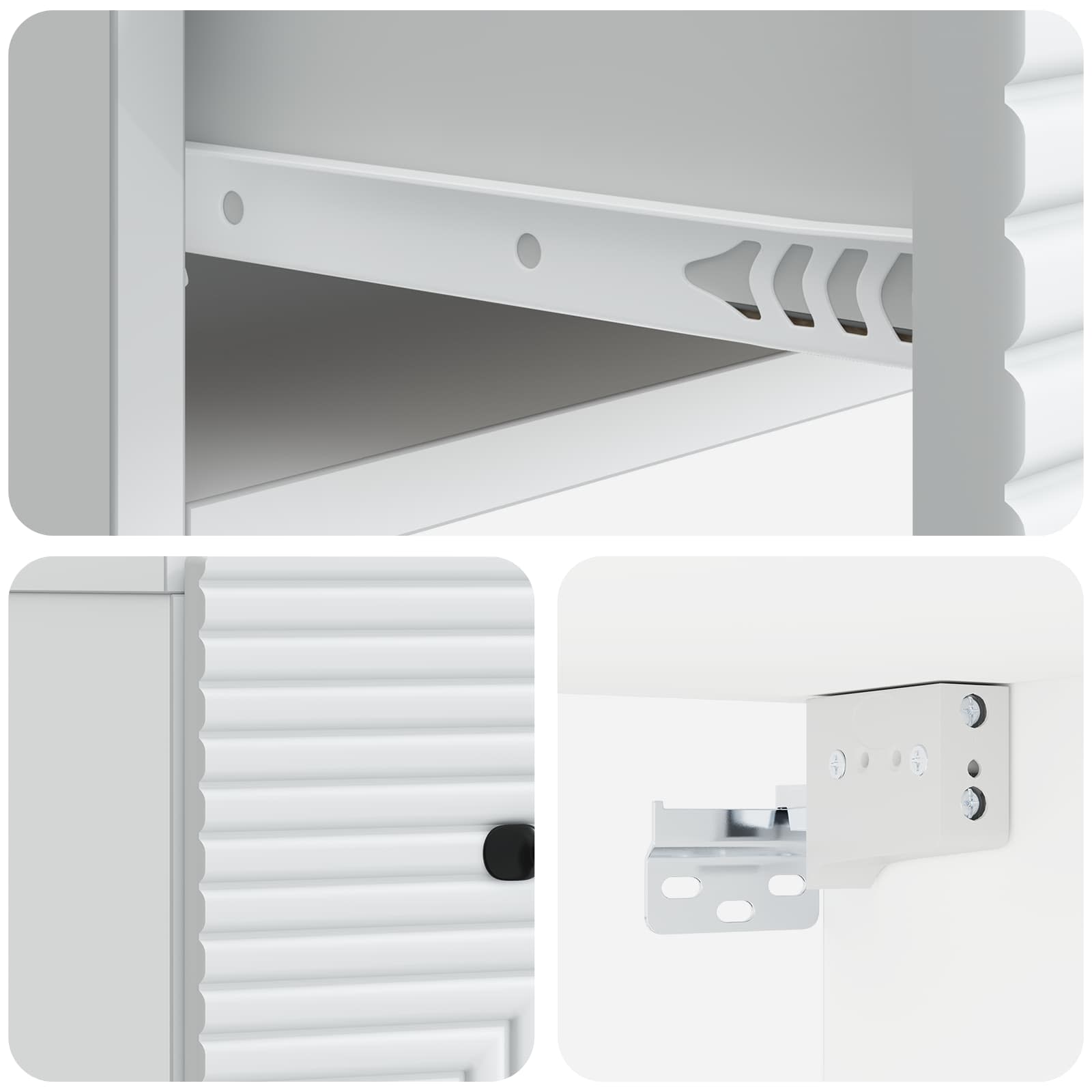 Mobiletto da notte a muro 2 pcs Bianco 34,5 x 33 x 20 cm | homemem39