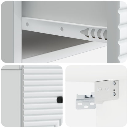 Mobiletto da notte a muro 2 pcs Bianco 34,5 x 33 x 20 cm | homemem39