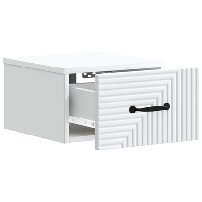 Mobiletto da notte a muro 2 pcs Bianco 34,5 x 33 x 20 cm