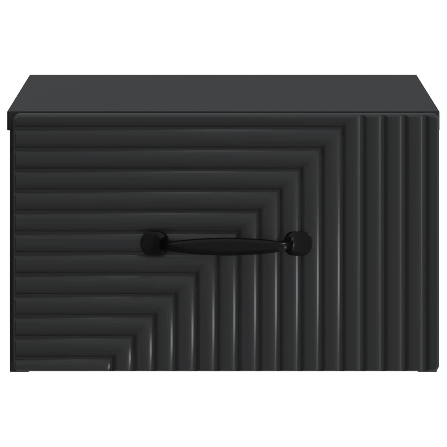 Mobiletto da notte a muro con cassetto Nero 34,5 x 33 x 20 cm | homemem39
