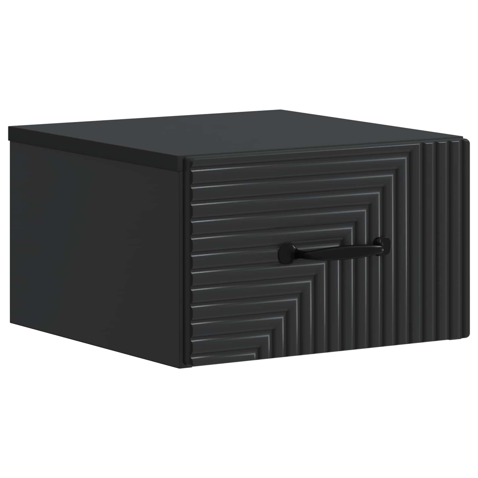 Mobiletto da notte a muro 2 pcs Nero 34,5 x 33 x 20 cm | homemem39