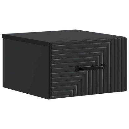 Mobiletto da notte a muro 2 pcs Nero 34,5 x 33 x 20 cm | homemem39