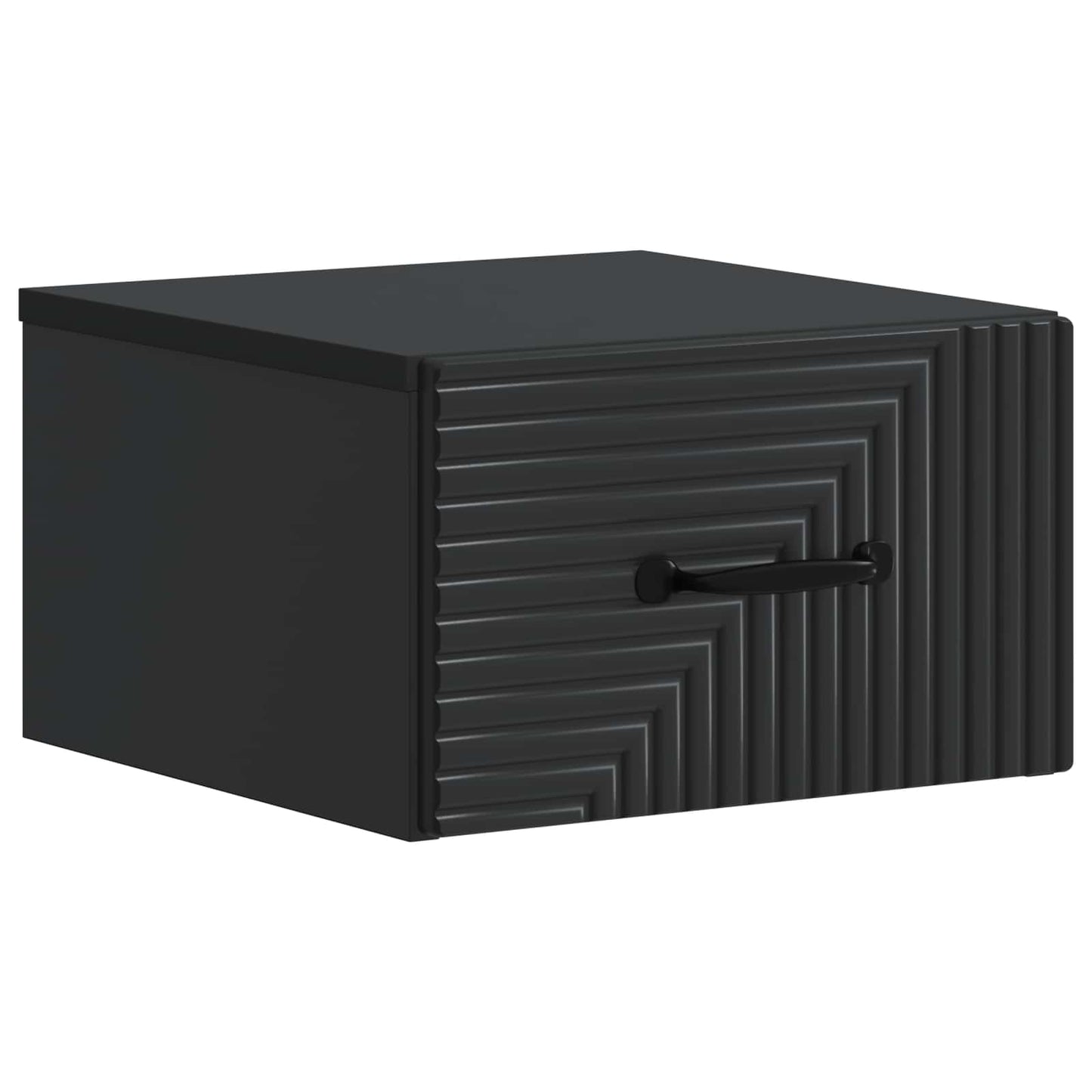 Mobiletto da notte a muro 2 pcs Nero 34,5 x 33 x 20 cm