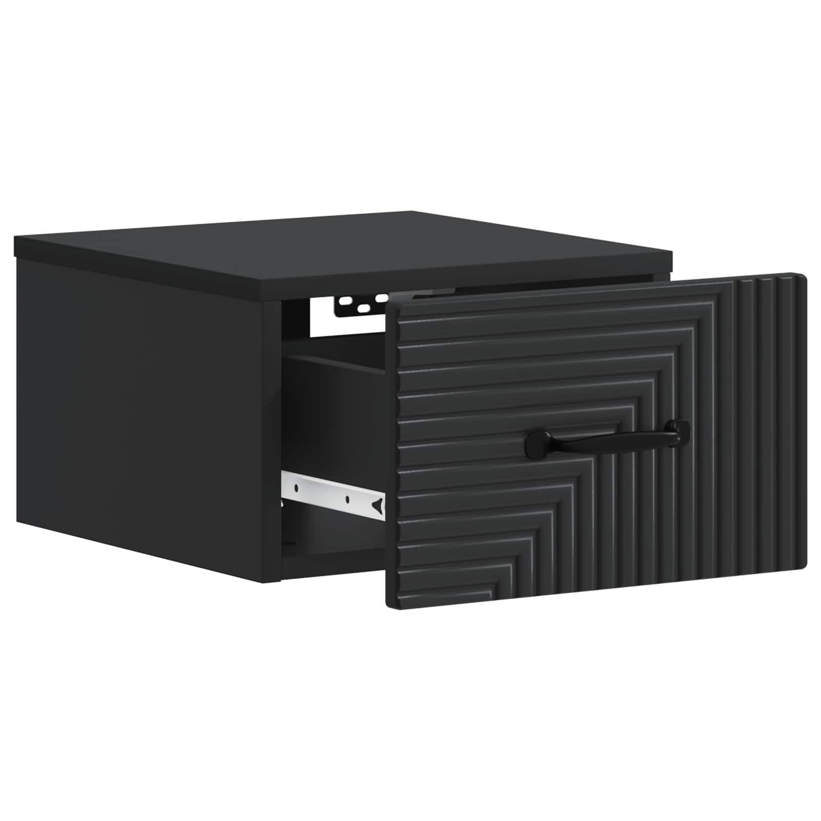 Mobiletto da notte a muro 2 pcs Nero 34,5 x 33 x 20 cm | homemem39