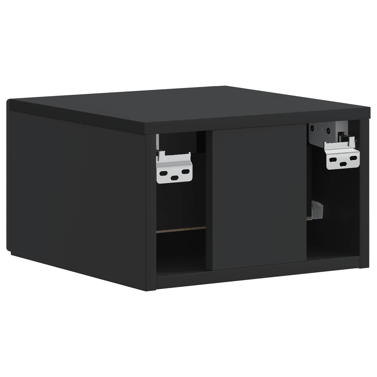 Mobiletto da notte a muro 2 pcs Nero 34,5 x 33 x 20 cm | homemem39