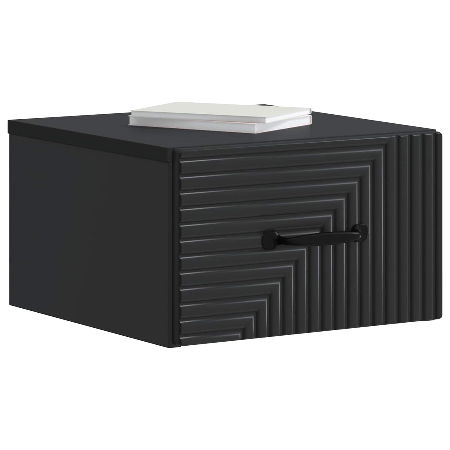 Mobiletto da notte a muro 2 pcs Nero 34,5 x 33 x 20 cm | homemem39