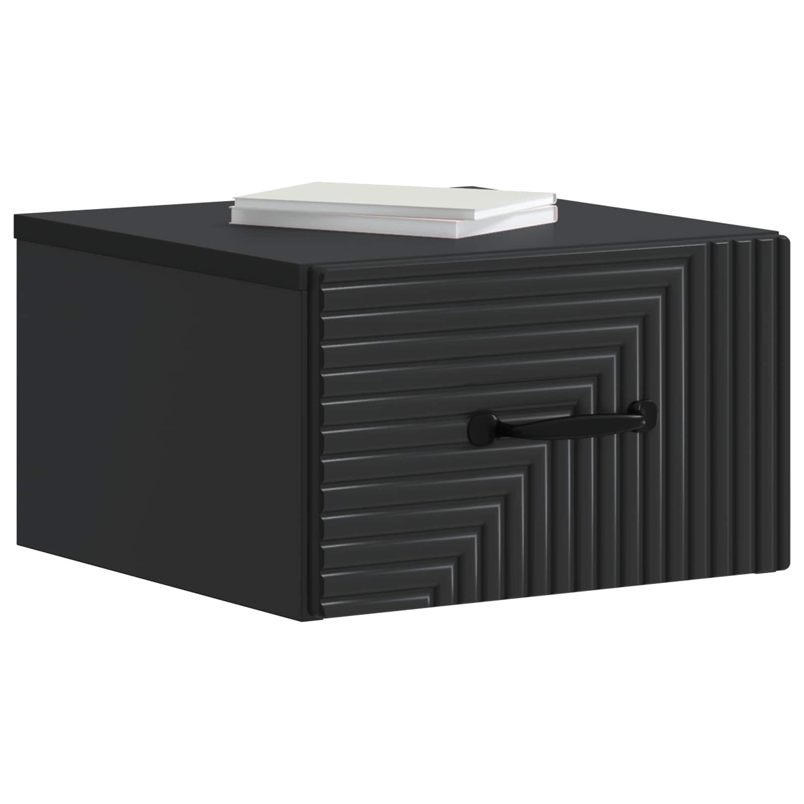 Mobiletto da notte a muro 2 pcs Nero 34,5 x 33 x 20 cm | homemem39