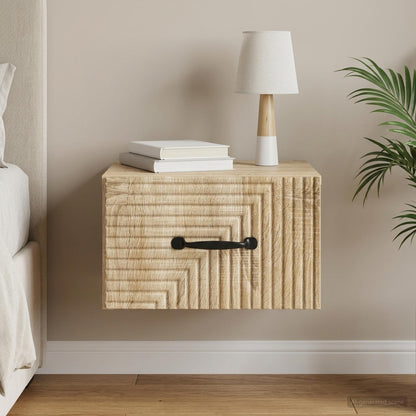 Mobiletto da notte a muro Rovere Sonoma 34,5 x 33 x 20 cm