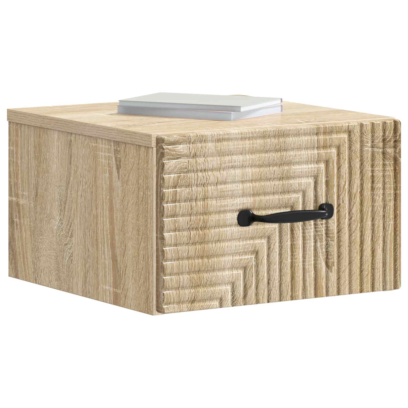 Mobiletto da notte a muro Rovere Sonoma 34,5 x 33 x 20 cm | homemem39