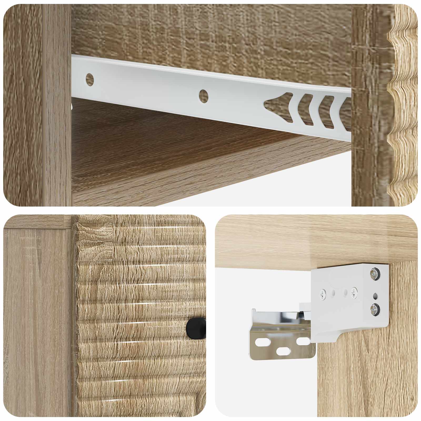 Mobiletto da notte a muro 2 pcs Rovere Sonoma 34,5 x 33 x 20 cm | homemem39