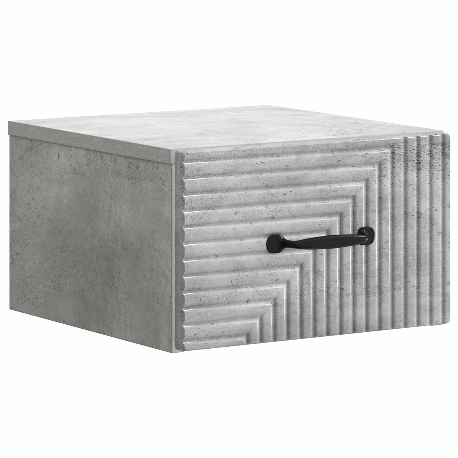 Mobiletto da notte a muro Grigio Cemento 34,5 x 33 x 20 cm | homemem39