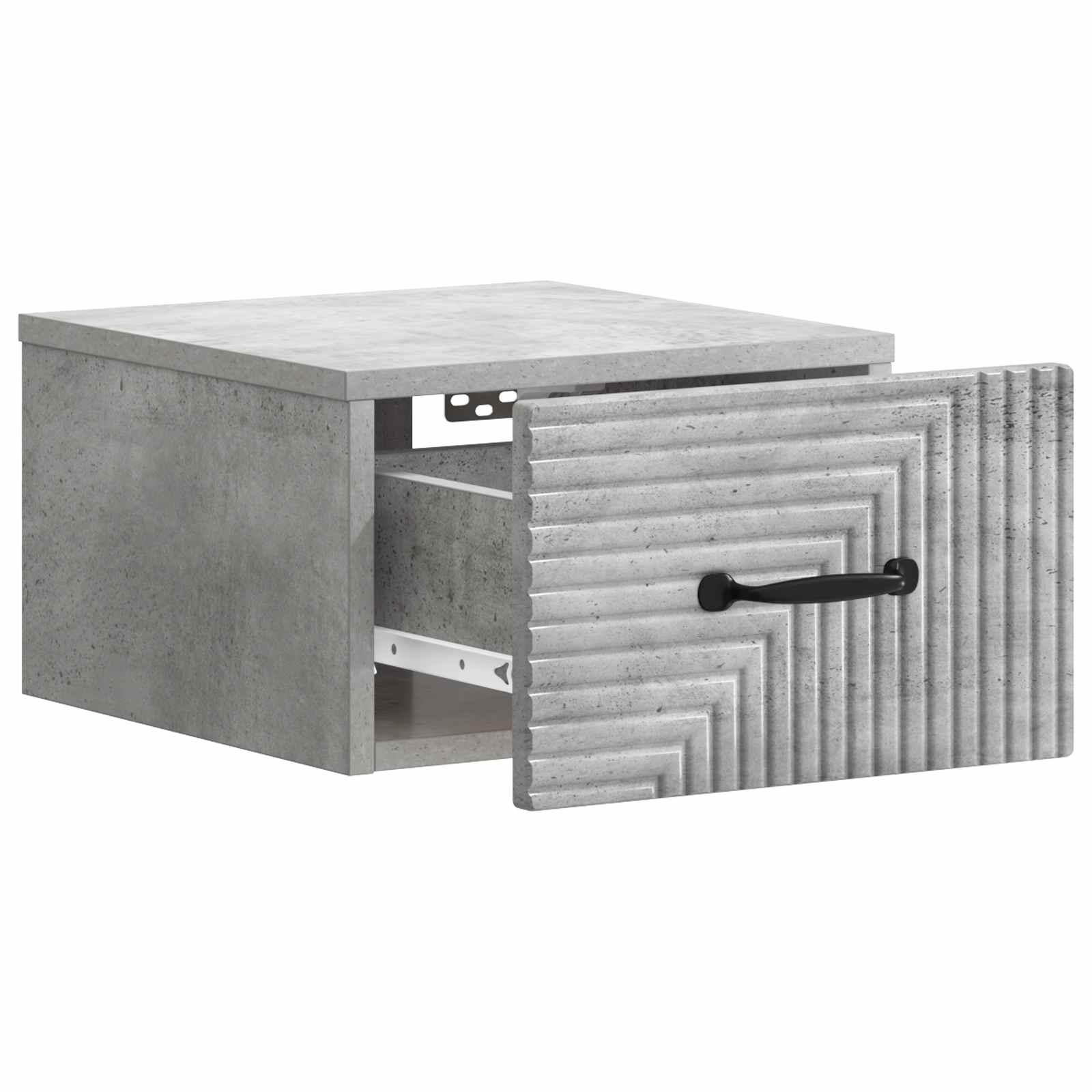 Mobiletto da notte a muro Grigio Cemento 34,5 x 33 x 20 cm | homemem39