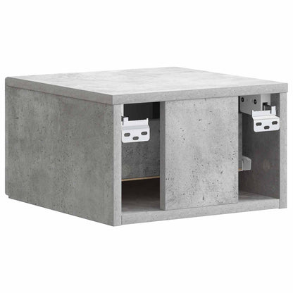 Mobiletto da notte a muro Grigio Cemento 34,5 x 33 x 20 cm