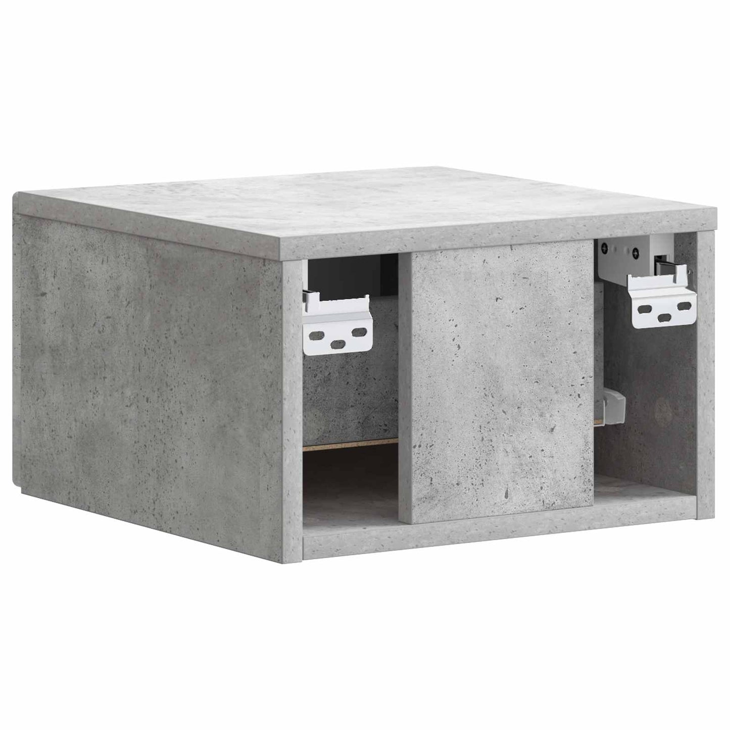 Mobiletto da notte a muro con cassetto 2 pcs Grigio Cemento | homemem39