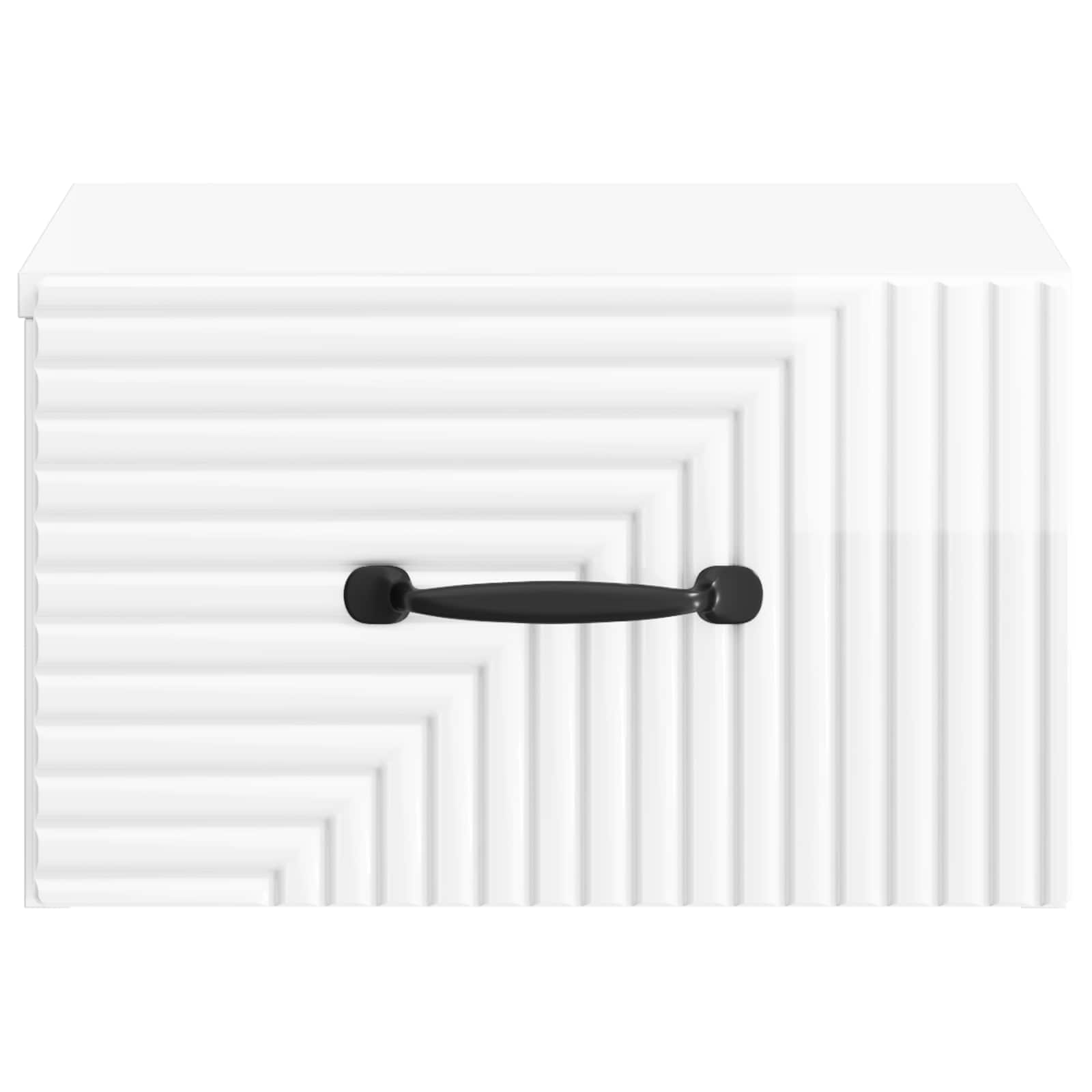 Mobiletto da notte a muro Bianco Lucido 34,5 x 33 x 20 cm | homemem39