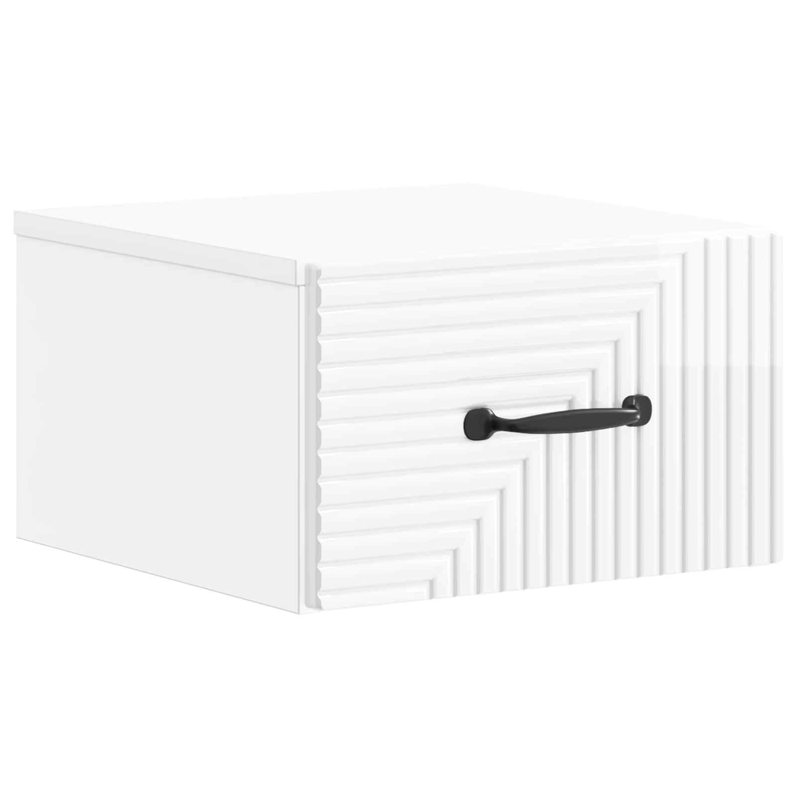 Mobiletto da notte a muro 2 pcs Bianco Lucido 34,5 x 33 x 20 cm | homemem39