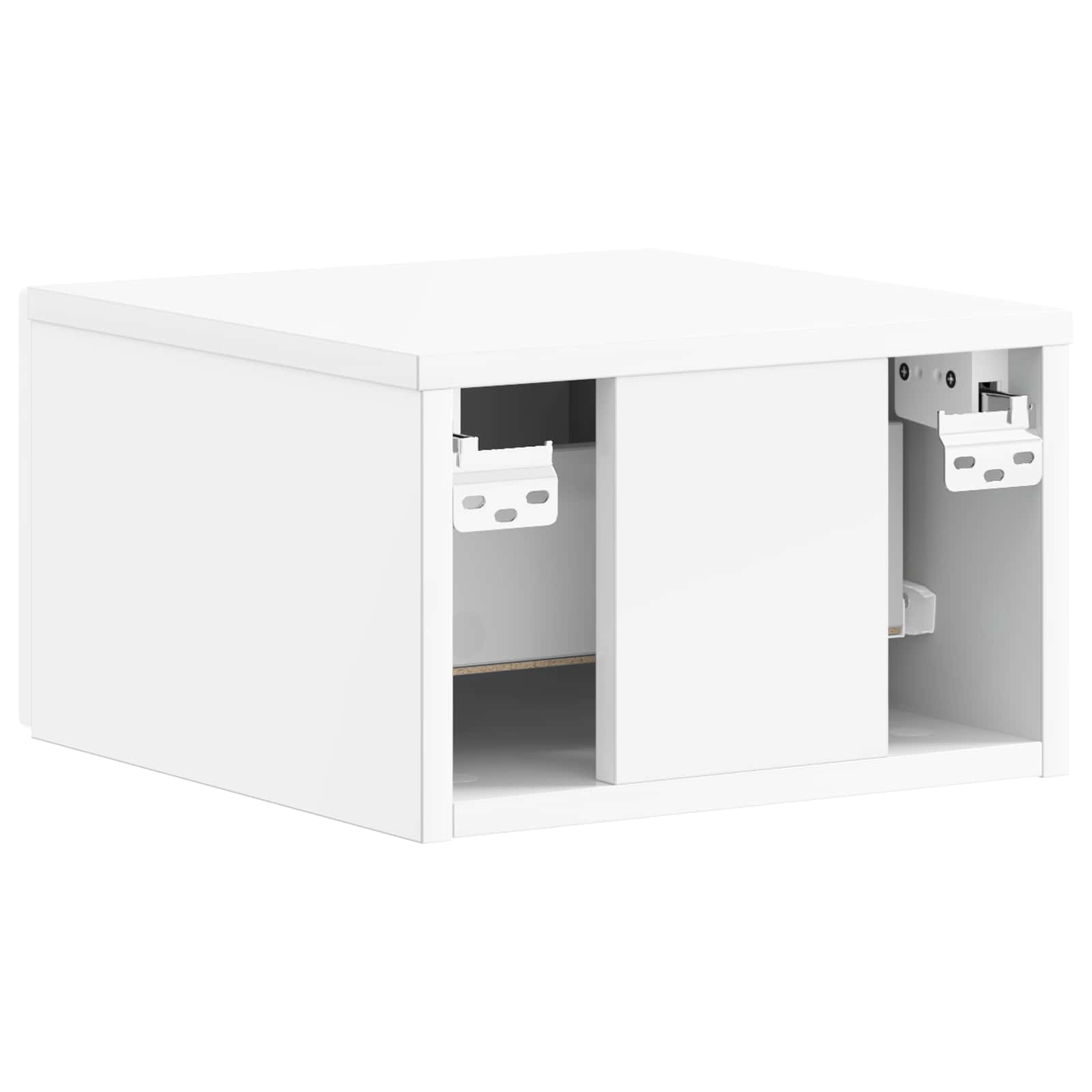 Mobiletto da notte a muro 2 pcs Bianco Lucido 34,5 x 33 x 20 cm | homemem39