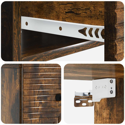 Mobiletto da notte a muro Rovere Fumo 34,5 x 33 x 20 cm | homemem39
