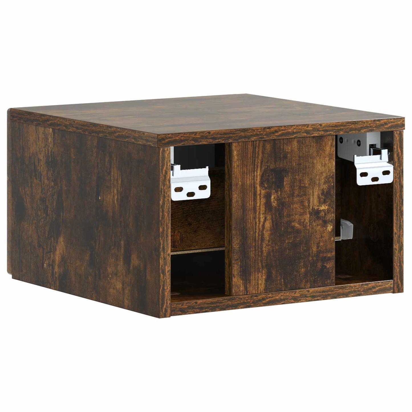 Mobiletto da notte a muro Rovere Fumo 34,5 x 33 x 20 cm