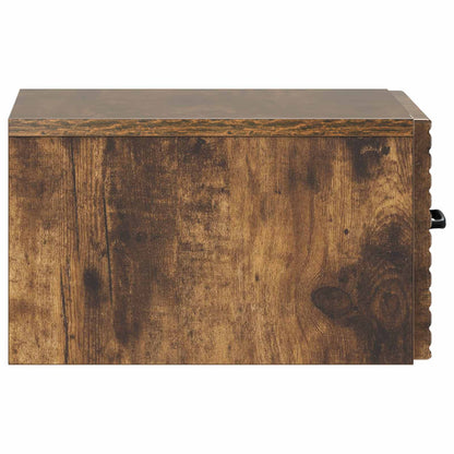 Mobiletto da notte a muro Rovere Fumo 34,5 x 33 x 20 cm | homemem39