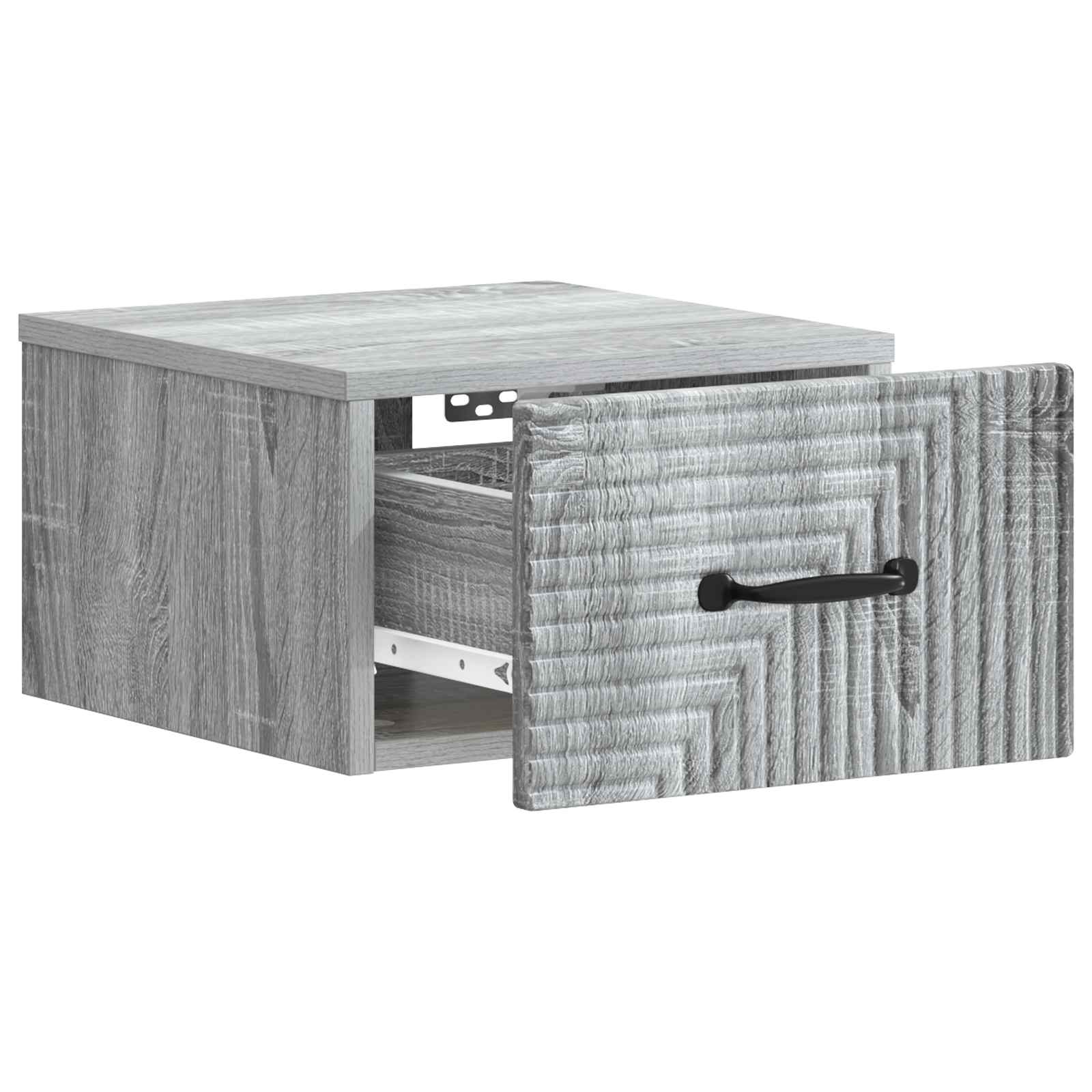 Mobiletto da notte a muro Grigio Sonoma 34,5 x 33 x 20 cm | homemem39