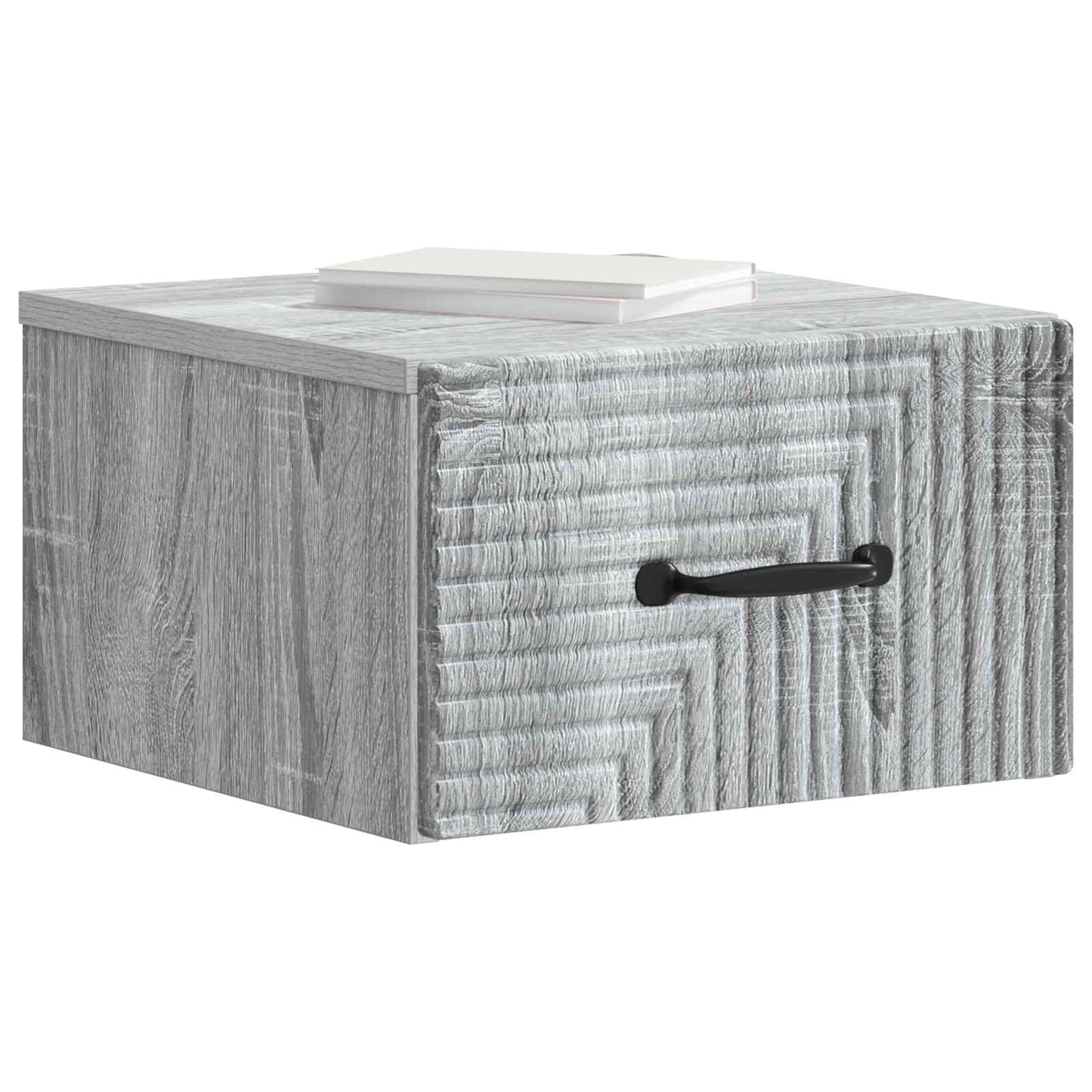 Mobiletto da notte a muro Grigio Sonoma 34,5 x 33 x 20 cm | homemem39