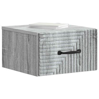 Mobiletto da notte a muro Grigio Sonoma 34,5 x 33 x 20 cm | homemem39