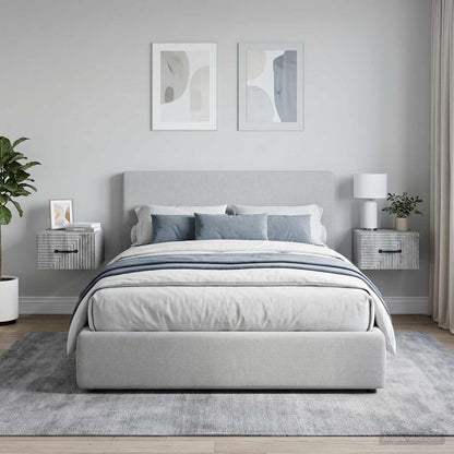 Mobiletto da notte a muro 2 pcs Grigio Sonoma 34,5 x 33 x 20 cm