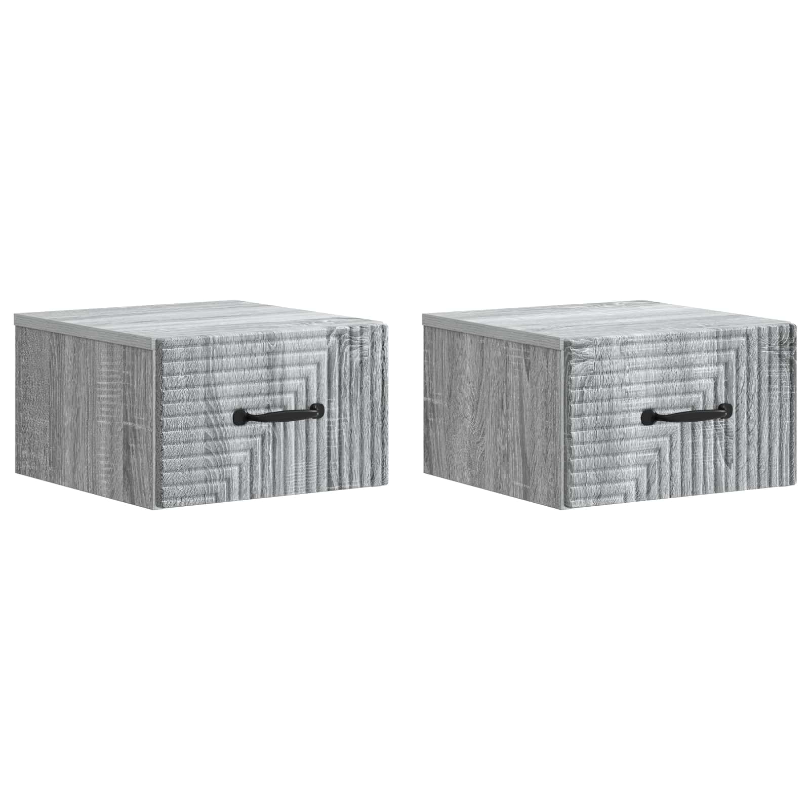 Mobiletto da notte a muro 2 pcs Grigio Sonoma 34,5 x 33 x 20 cm | homemem39