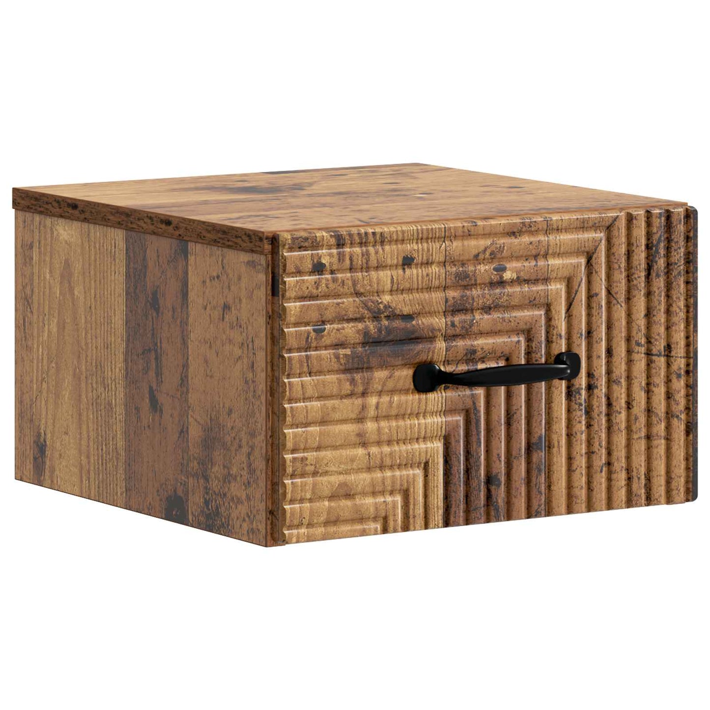 Mobiletto da notte a muro Legno antico 34,5 x 33 x 20 cm | homemem39