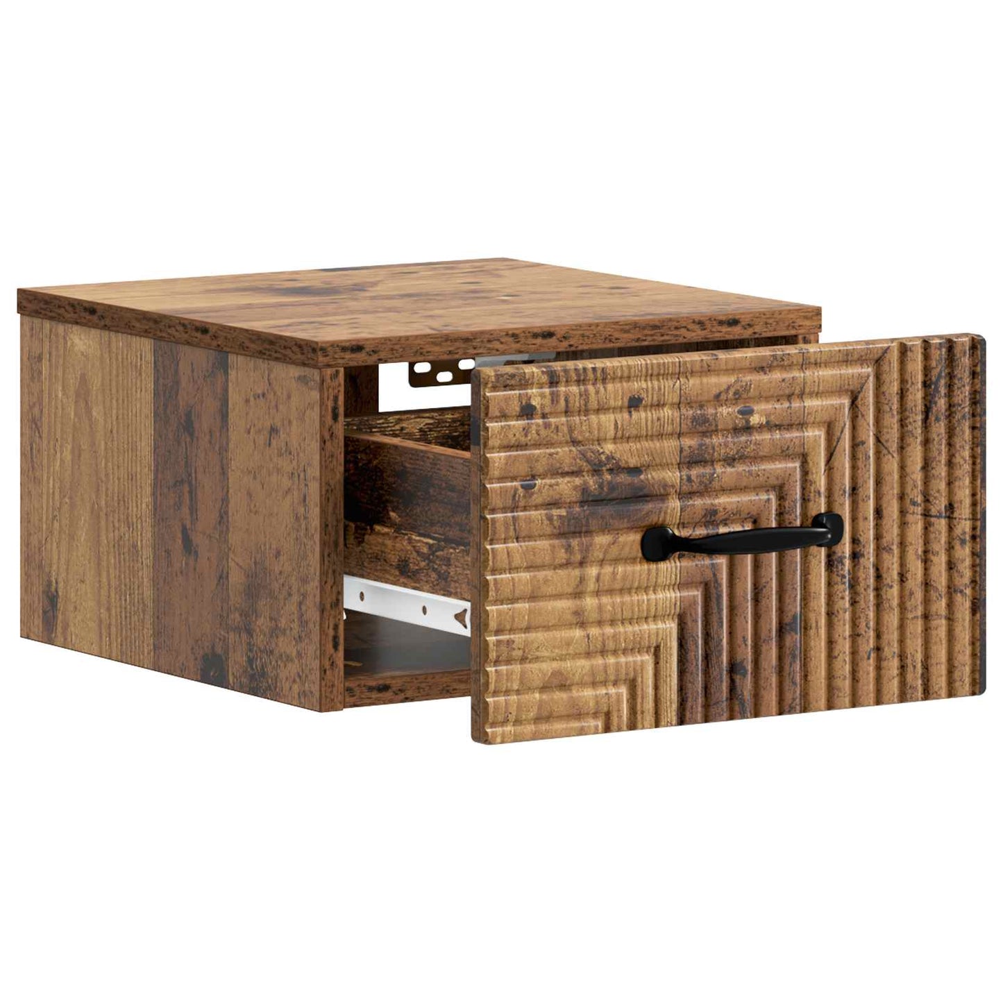Mobiletto da notte a muro Legno antico 34,5 x 33 x 20 cm